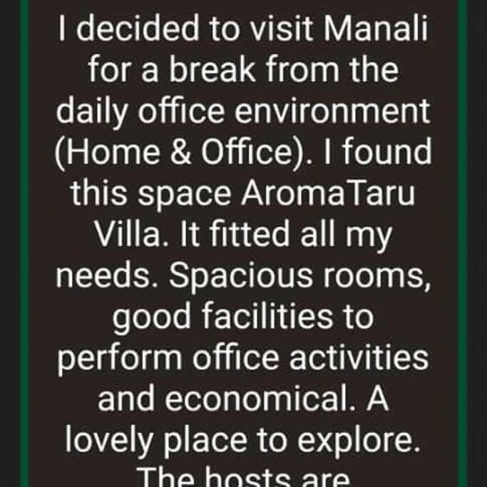Villa Aroma Taru / ,manali *