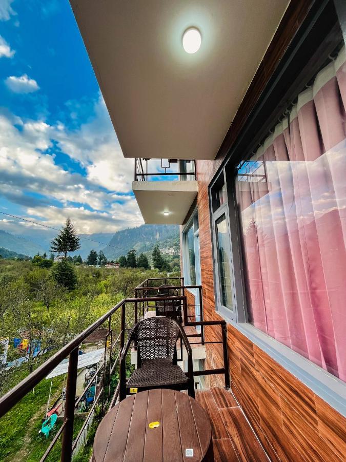 Apple Flower With Balcony And Mountain View