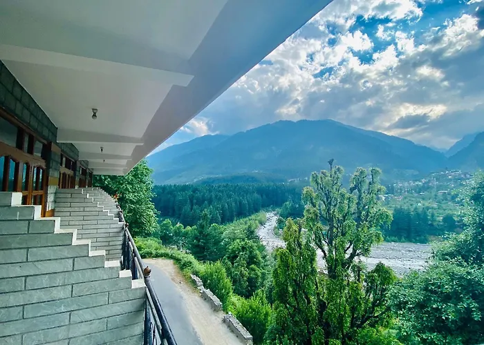 Hotel Hollywood Vibes #Riverview #Premium Rooms #Prime Location #Most Awarded #Parking #Top Rated #Open Terrace #Lawn #Best Selling Hotel In Manali